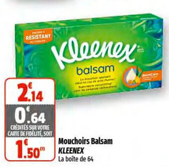 Coccinelle Express Mouchoirs Balsam Kleenex offre