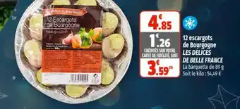 Coccimarket 12 Escargots de Bourgogne Les Délices de Belle France offre