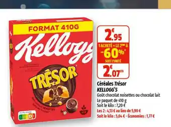 Coccimarket Céréales Trésor Kellogg's offre
