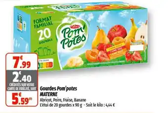 Coccimarket Gourdes Pom'Potes Materne offre