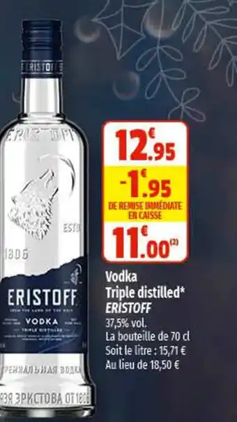 Coccimarket Vodka Triple Distilled Eristoff offre