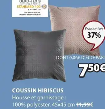 JYSK Coussin Hibiscus offre