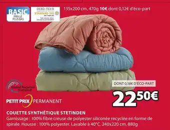 JYSK Couette Synthétique Stetinden offre