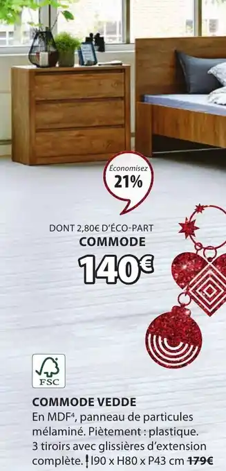 JYSK Commode Vedde offre
