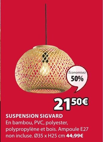 JYSK Suspension Sigvard offre