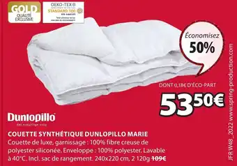 JYSK Couette Synthétique Dunlopillo Marie offre