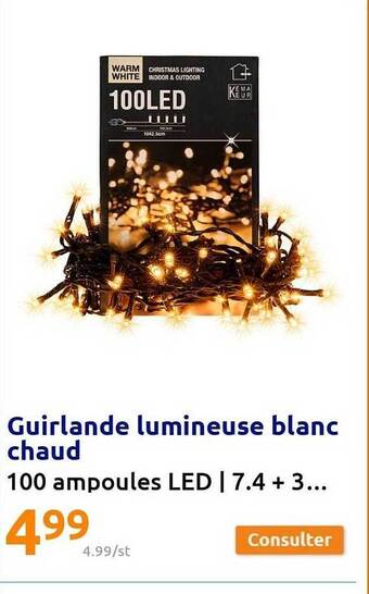 Guirlande lumineuse blanc chaud