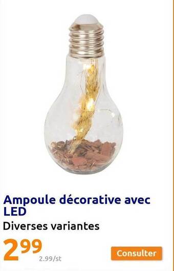 Action Ampoule décorative avec led offre