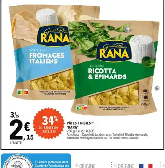 E.Leclerc Pates Farcies Rana offre