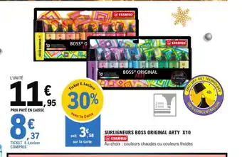 E.Leclerc Surligneurs Boss Original Arty x10 offre