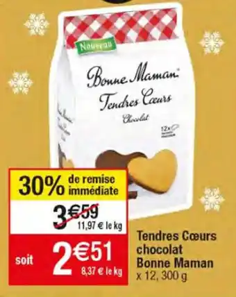 Migros Tendres Coeurs Chocolat Bonne Maman offre