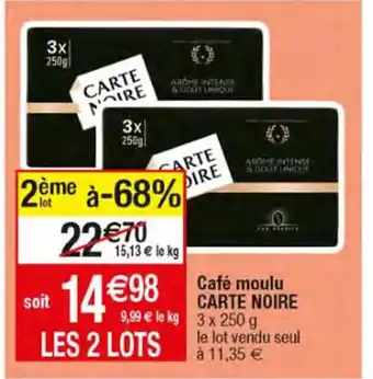 Migros Cafe Moulu Carte Noire offre