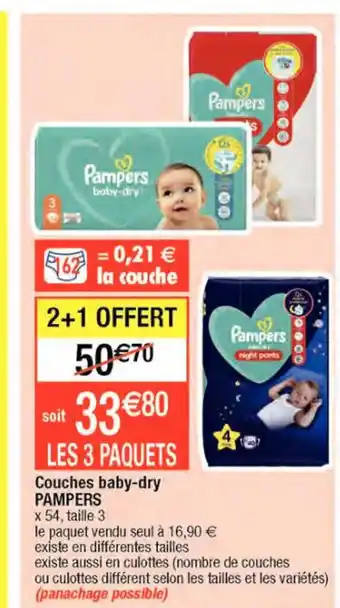 Migros Couches Baby-Dry Pampers offre