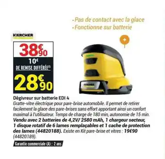 Bricorama Dégivreur sur batterie edi 4 kärcher offre