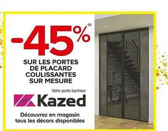 Castorama Les portes de placard coulissantes sur mesure kazed offre