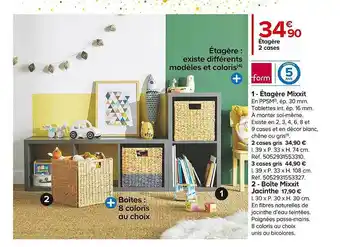 Castorama Étagère mixxit 2 cases, étagère mixxit jacinthe offre