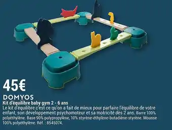 Decathlon Kit d'équilibre baby gym 2 - 6 ans domyos offre