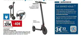 Decathlon Trottinette électrique t850 wispeed offre