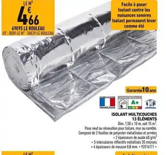 Batkor Isolant Multicouches offre