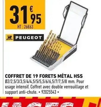 Batkor Coffret de 19 Forets Metal HSS offre