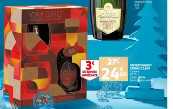 Auchan Coffret Whisky Cardhu 12 ans offre