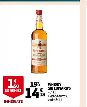 Auchan Whisky Sir Edward's offre