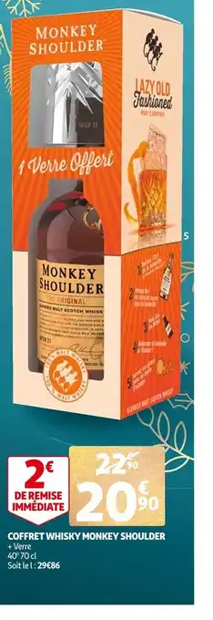 Auchan Coffret Whisky Monkey Shoulder offre
