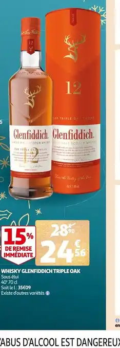 Auchan Whisky Glenfiddich Triple Oak offre