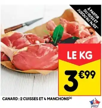 Canard : 2 Cuisses et 4 Manchons