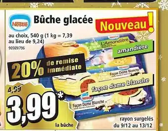 Norma Bûche glacée nestlé offre