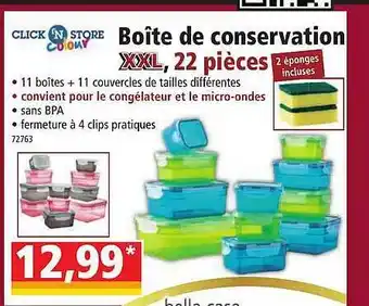 Norma Boîte de conservation xxl, 22 pièces click 'n store colour offre