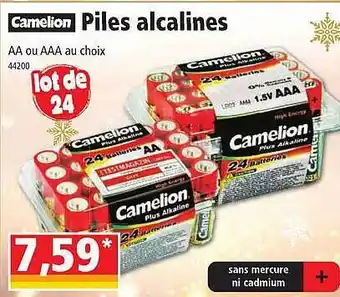 Norma Piles alcalines camelion offre