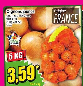 Norma Oignons jaunes offre