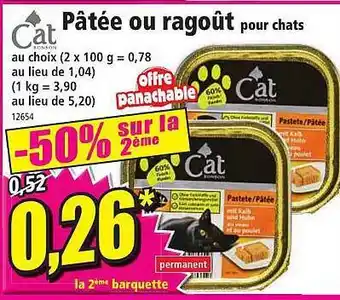 Norma Pâtée ou ragoût pour chat cat offre