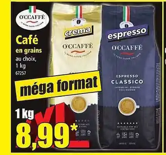 Norma Café en grains o'ccaffé offre