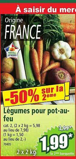 Norma Légumes pour pot-au-feu offre