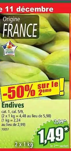 Norma Endives offre