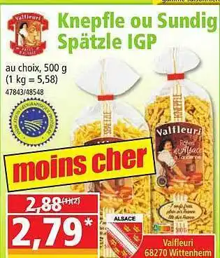 Norma Knepfle ou sundig spätzle igp offre