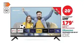 Super U Téléviseur led hd 32 offre