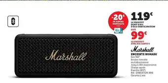 Super U Enceinte nomade marshall offre