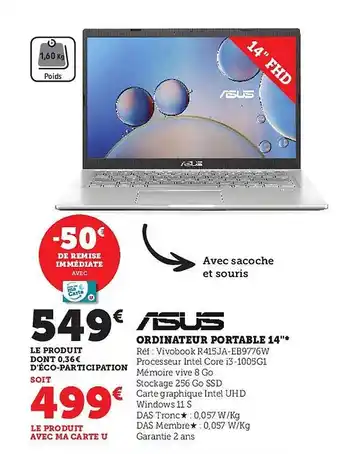Super U Ordinateur portable 14 offre
