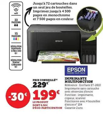 Super U Imprimante multifonction epson offre