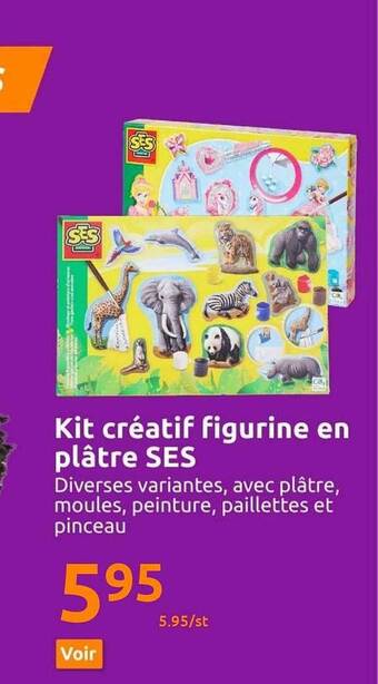 Action Kit créatif figurine en plâtre ses offre