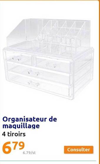 Action Organisateur de maquillage offre