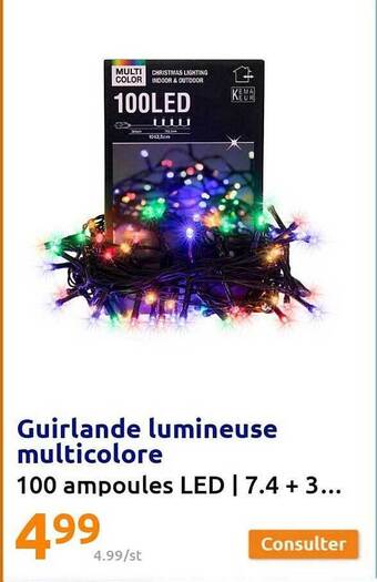 Action Guirlande lumineuse multicolore offre