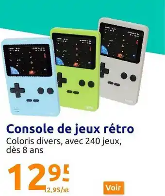 Action Console de jeux rétro offre