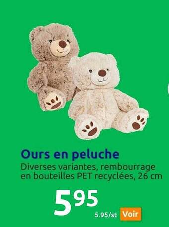 Action Ours en peluche offre