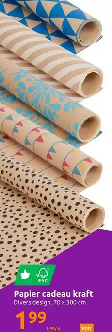 Action Papier cadeau kraft offre