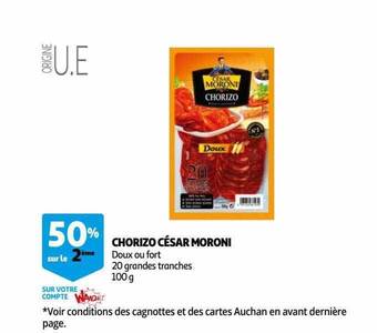 Auchan Chorizo césar moroni offre