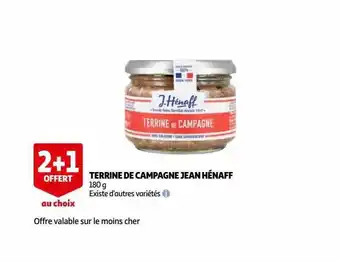 Auchan Terrine de campagne jean hénaff offre